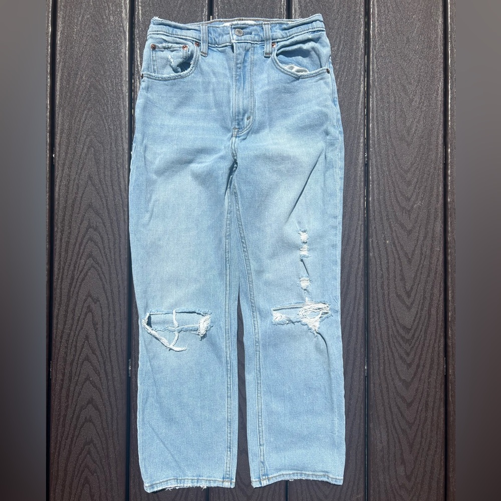 Women’s 2short Abercrombie & Fitch “The Ankle Straight Ultra High” Rise Jeans